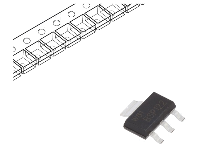 Transistor: N-MOSFET; unipolair; 200V; 0,55A; 1,5W; SC73,SOT223