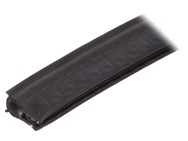 Randbescherming; EPDM; L: 10m; zwart; H: 20,5mm; W: 11mm; -40÷100°C