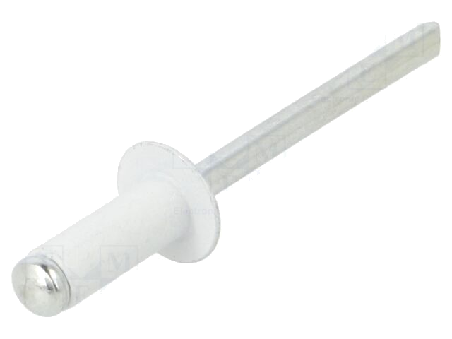 Klinkn; aluminium; Diam.klinkn: 4,8mm; L.klinknagel: 12mm; wit
