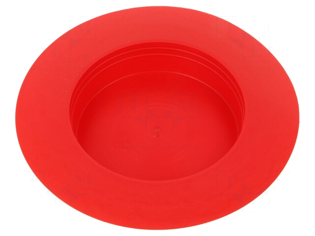 Afdekdopje; Lichaam: rood; Buitendiam: 97,9mm; H: 24mm; Mat: LDPE