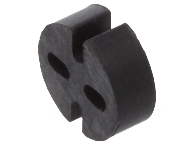 Afstandbus; LED; Øext: 5,1mm; ØLED: 5mm; L: 2mm; zwart; UL94V-0