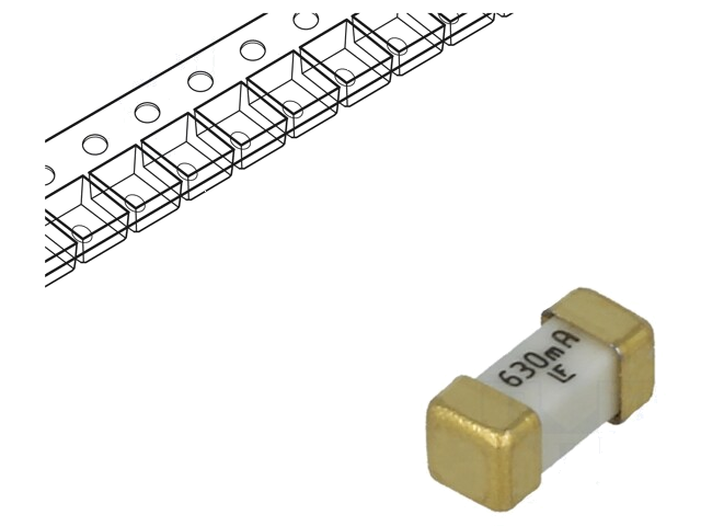 Zekering: smeltveiligheid; super snel; 630mA; 125VAC; 125V; 125VDC