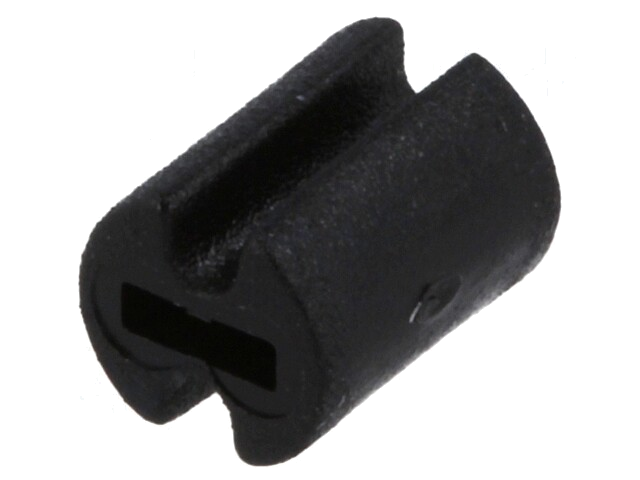 Afstandbus; LED; Øext: 4,5mm; ØLED: 3mm; L: 6mm; zwart; UL94V-2