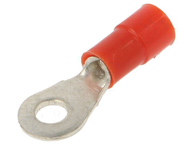 Uiteinde: oog; M3; Ø: 3,2mm; 0,25÷1,5mm2; klemmen; voor draad; rood