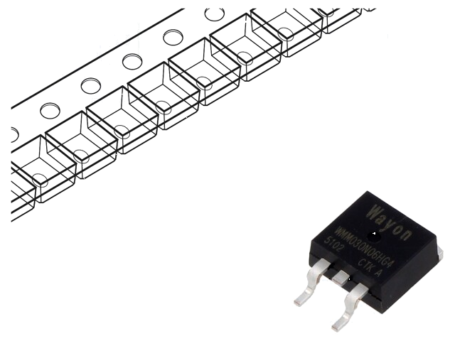 Transistor: N-MOSFET; unipolair; TO263