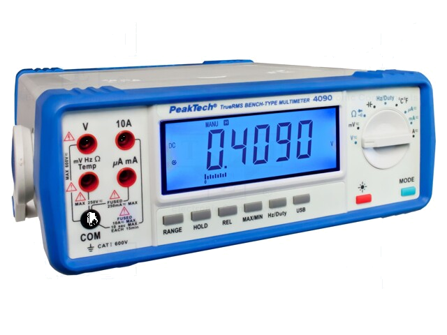 Tafelmultimeter; LCD; VDC: 220mV,2,2V,22V,220V,600V; True RMS