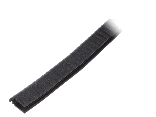 Randbescherming; PVC; L: 10m; zwart; H: 15mm; W: 12mm; D.paneel: 6÷8mm