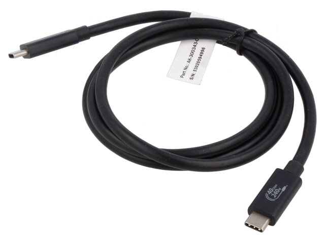 Kabel; Power Delivery (PD),USB 3.1; vernikkeld; 1m; zwart; 10Gbps