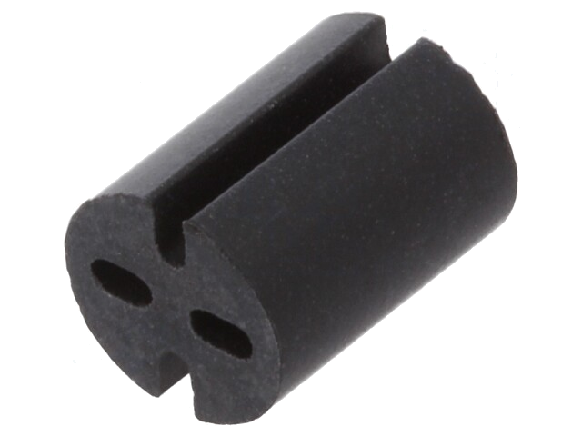Afstandbus; LED; Øext: 5,1mm; ØLED: 5mm; L: 7mm; zwart; UL94V-0