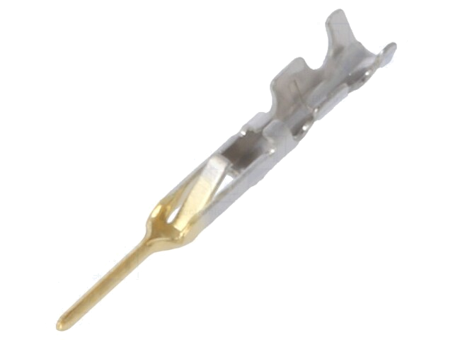 Contact; mannelijk; verguld; 30AWG; HR25; klemmen; voor draad; 1A