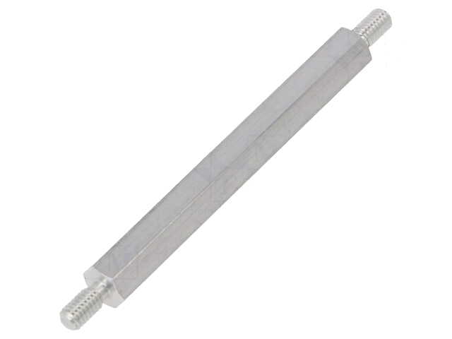 Afstandsbus met schroefdraad; 60mm; Ext.schroefdraad: M4