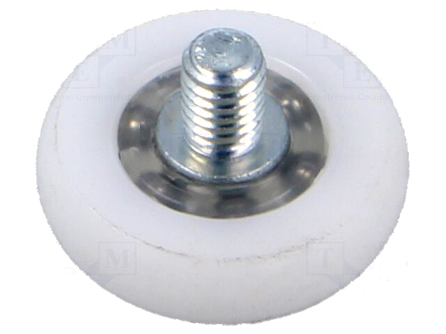 Guide roller; technopolymer POM; Ømax: 26mm; Ext.thread: M6