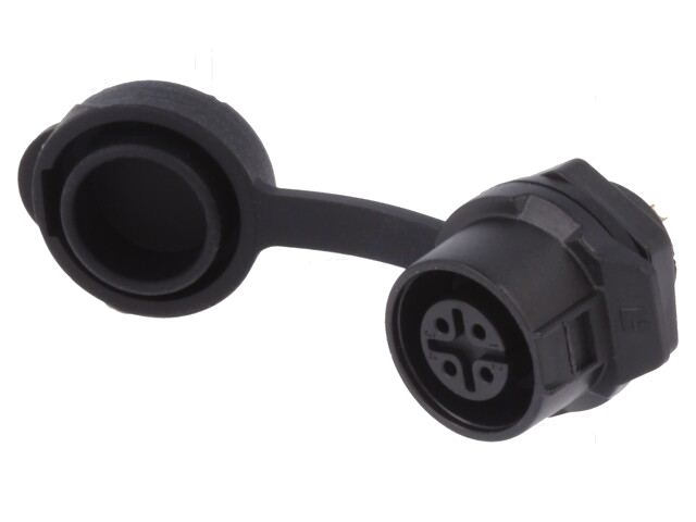 Connector: rond; contact; maat 12; 02; vrouwelijk; PIN: 4; verguld