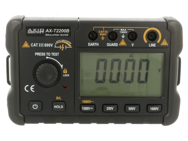 Meter: isolatieweerstand; LCD; (1999); VAC: 750V; ±(1%+6digit)