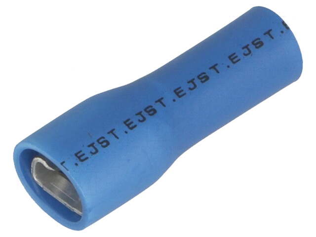 Connector: vlak; 4,8mm; 0,5mm; vrouwelijk; 1÷2,5mm2; klemmen; blauw