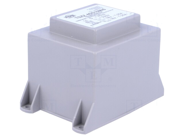 Transformator: ingegoten; 45VA; 230VAC; 18V; 18V; 1,25A; 1,25A; PCB