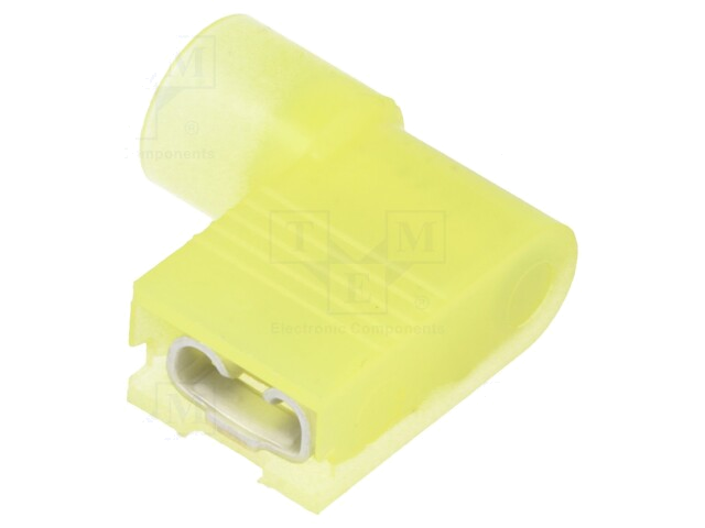 Connector: vlak; 6,35mm; 0,8mm; vrouwelijk; 3,3÷5mm2; klemmen; geel