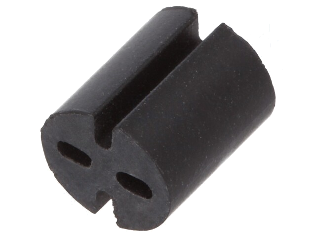 Afstandbus; LED; Øext: 5,1mm; ØLED: 5mm; L: 6mm; zwart; UL94V-0