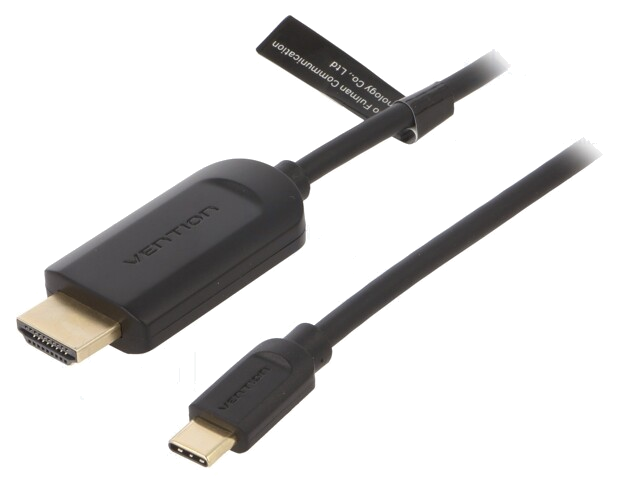 Adapter; HDMI 1.4; HDMI-stekker,USB-C-stekker; verguld; 1,5m