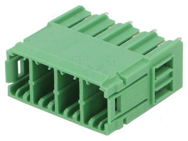 Ontkoppelbare terminal strip; 7,62mm; banen: 4; recht; contact