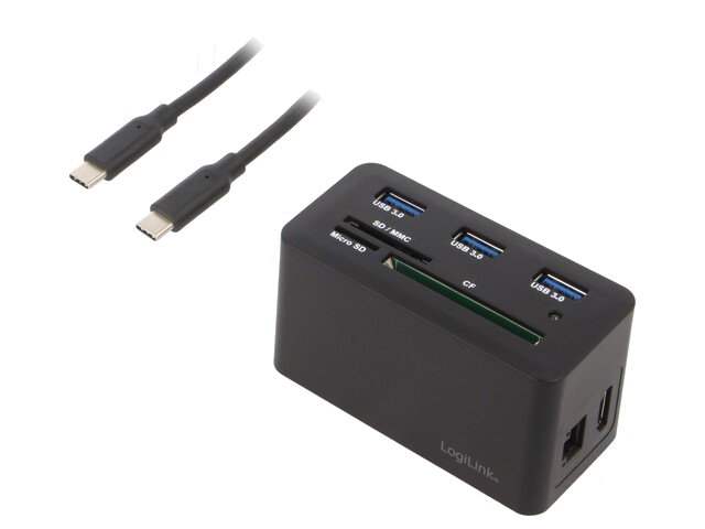Dockingstation; Power Delivery (PD),USB 3.2; 0,6m; zwart