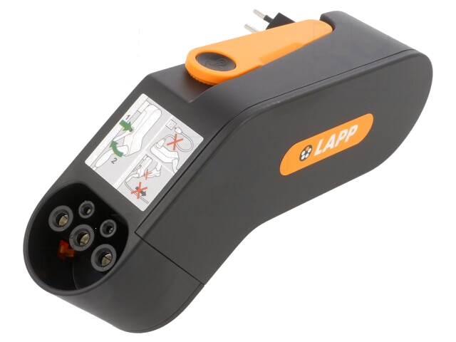 Lader: eMobility; 230V; 1,8kW; IP44; SEV-1011 (J) stekker,Type 2