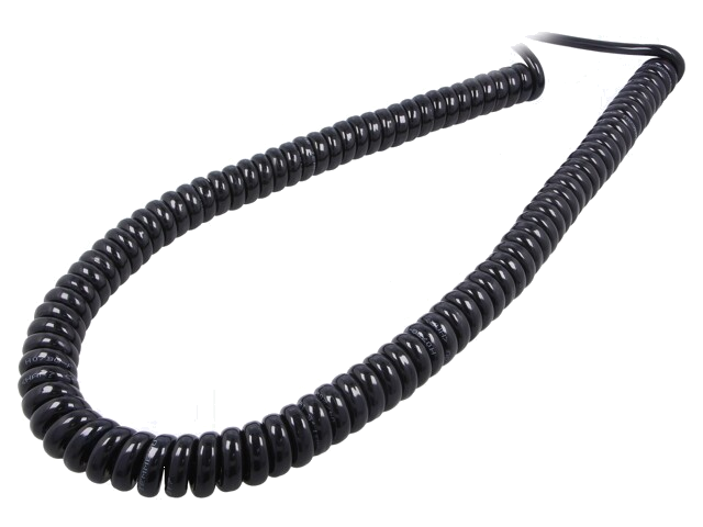 Leiding: spiraalvormig; SPIRAL H07BQ-F; 3G1,5mm2; PUR; zwart; 1m