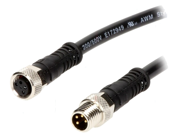 Kabel: voor sensoren/ automaten; M8-M8; mannelijk; vrouwelijk