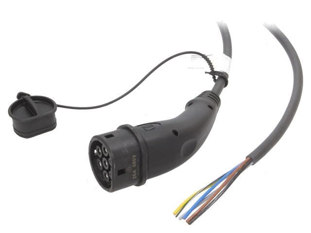 Kabel: eMobility; 1x0,5mm2,5x2,5mm2; 480V; 7,4kW; IP44; 7,5m; 20A
