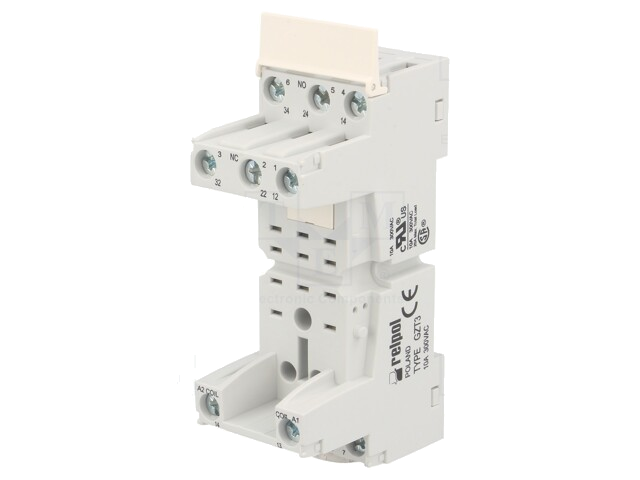 Socket; PIN: 11; 10A; 300VAC; op paneel,op DIN-rail; Serie: R3,R3N