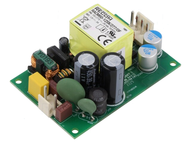 Voedingseenheid: schakelende; open; 60W; 80÷305VAC; 12VDC; 5000mA