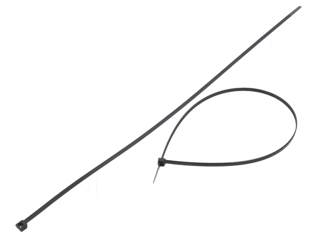 Kabelbinder; L: 450mm; W: 4,8mm; polyamide; 222N; zwart; Ømax: 130mm