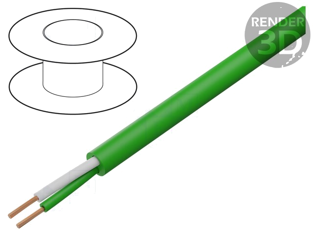 Compensatiedraad K; Isolatie: silicone; metaal; Aders: 2; 0,22mm2