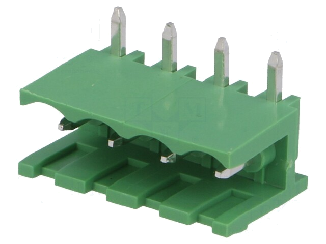 Ontkoppelbare terminal strip; 5mm; banen: 4; hoek van 90 °; THT