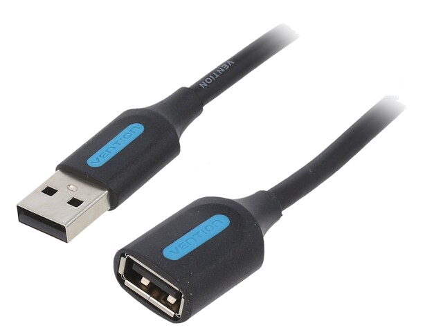 Kabel; USB 2.0; USB-A aansluiting,USB-A-stekker; vernikkeld; 1m