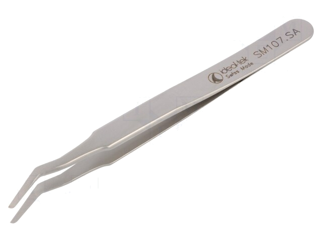 Pincet; 120mm; Bladen: gebogen; SMD