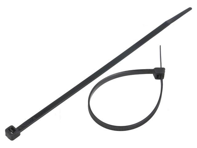 Kabelbinder; L: 185mm; W: 4,8mm; polyamide; 222N; zwart; Ømax: 44mm