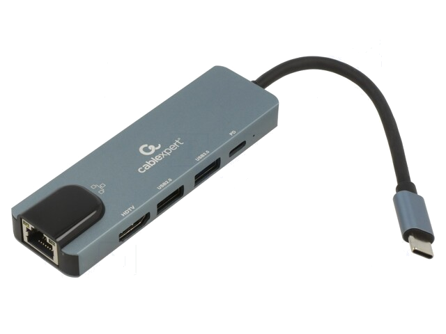 Adapter; USB 3.1; 0,12m; zwart; 5Gbps; grijs; Cablexpert