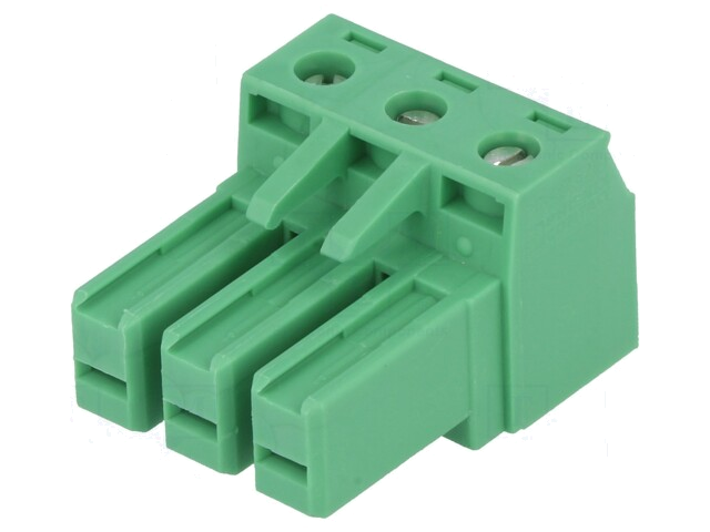 Ontkoppelbare terminal strip; 7,62mm; banen: 3; recht; stekker