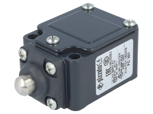 Eindschakelaar; pin Ø10mm; NO + NC; 6A; 400VAC; PG11; IP67