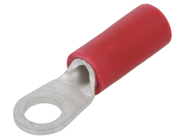 Uiteinde: oog; M3,5; Ø: 3,7mm; 0,5÷1,5mm2; klemmen; voor draad; rood