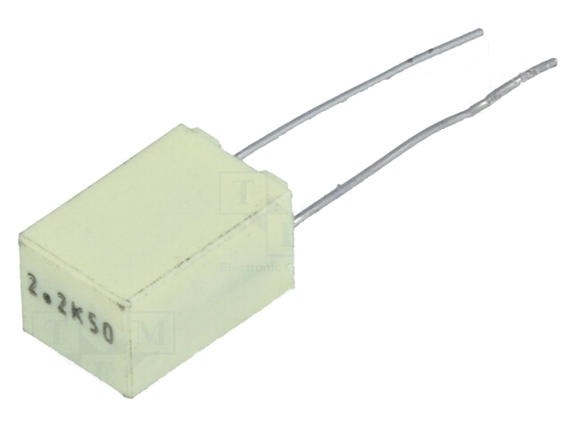 Condensator: polyester; 4,7uF; 30VAC; 50VDC; 5mm; ±5%; 7,2x7,2x13mm