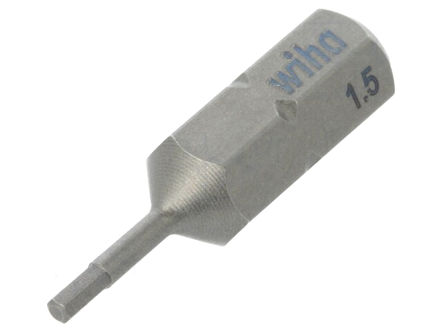 Schroevendraaierbit; binnenzeskant; HEX 1,5mm; Tot.l: 25mm