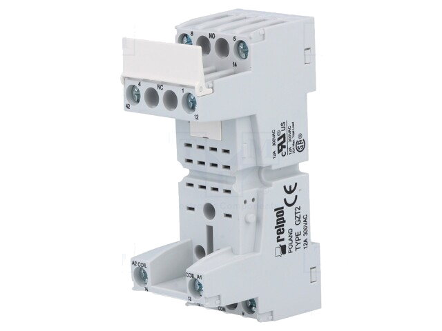 Socket; PIN: 8; 12A; 300VAC; op paneel,op DIN-rail; schroefklemmen
