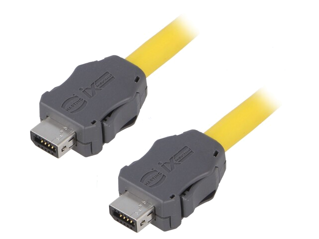 Kabel: patch cord; ix Industrial stekker x2; Cat: 6a; 1m; stekker