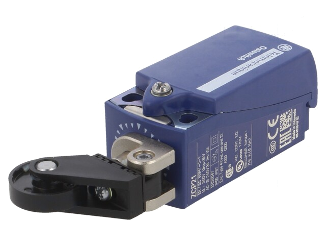 Eindschakelaar; hendel R 29mm, roller van kunststof Ø22mm