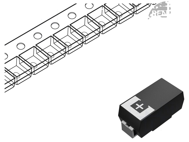 Condensator: tantaal-polymeer; 100uF; 16VDC; TQC; SMD; ±20%; 2000h