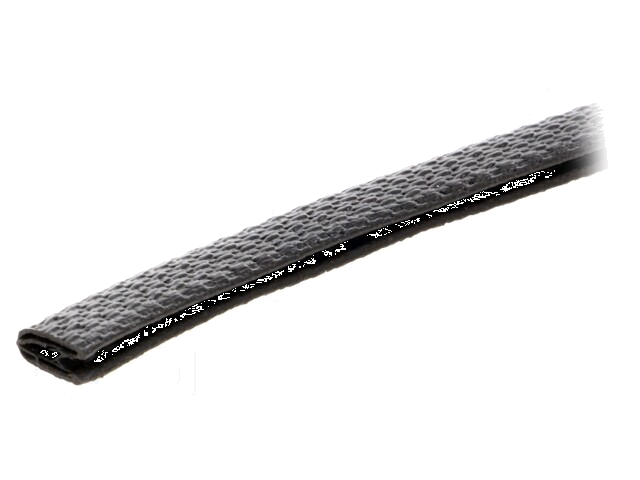 Randbescherming; PVC; L: 10m; zwart; H: 9mm; W: 6mm; D.paneel: 1÷2mm