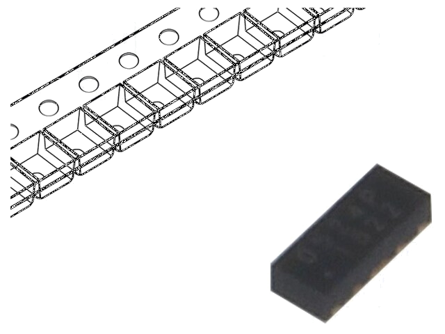 Diode: TVS netwerk; 9V; 5A; 75W; eenrichtings-; SLP2510P8; Ch: 4
