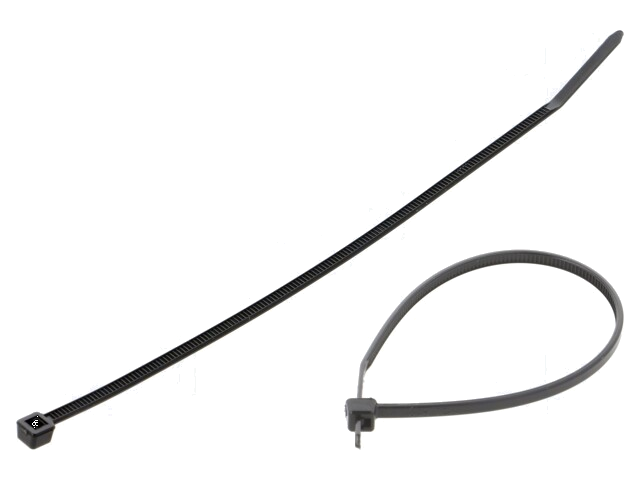 Kabelbinder; L: 139mm; W: 2,5mm; polyamide; 80N; zwart; Ømax: 35mm